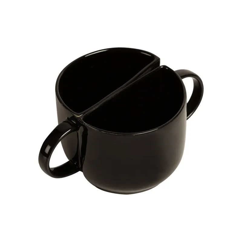 The Better Half Ceramic Tea Cup (130 mL Each/Black) - Set of Two media 3