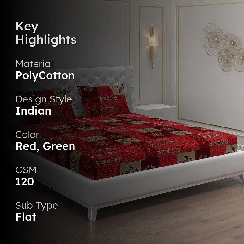 Monte Carlo Check Haven Bedsheet - 120 GSM media 2