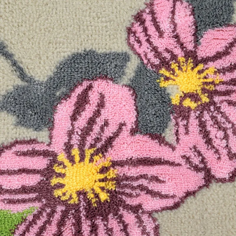 Florale Handtufted Anti-Skid Recycled PET Runner Rug media 3