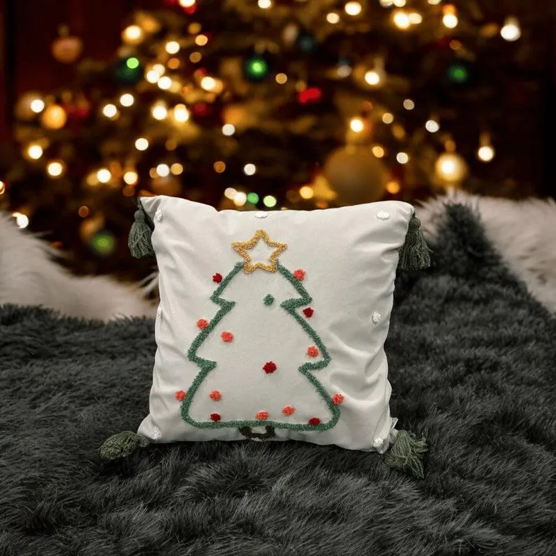 Sassy Spruce Velvet Christmas Cushion Cover media 4