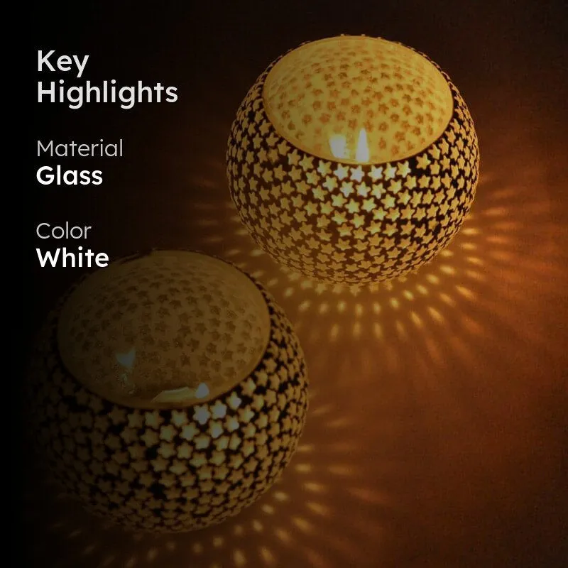 Starry Muse Tealight Candle Holder - Set Of Two media 2