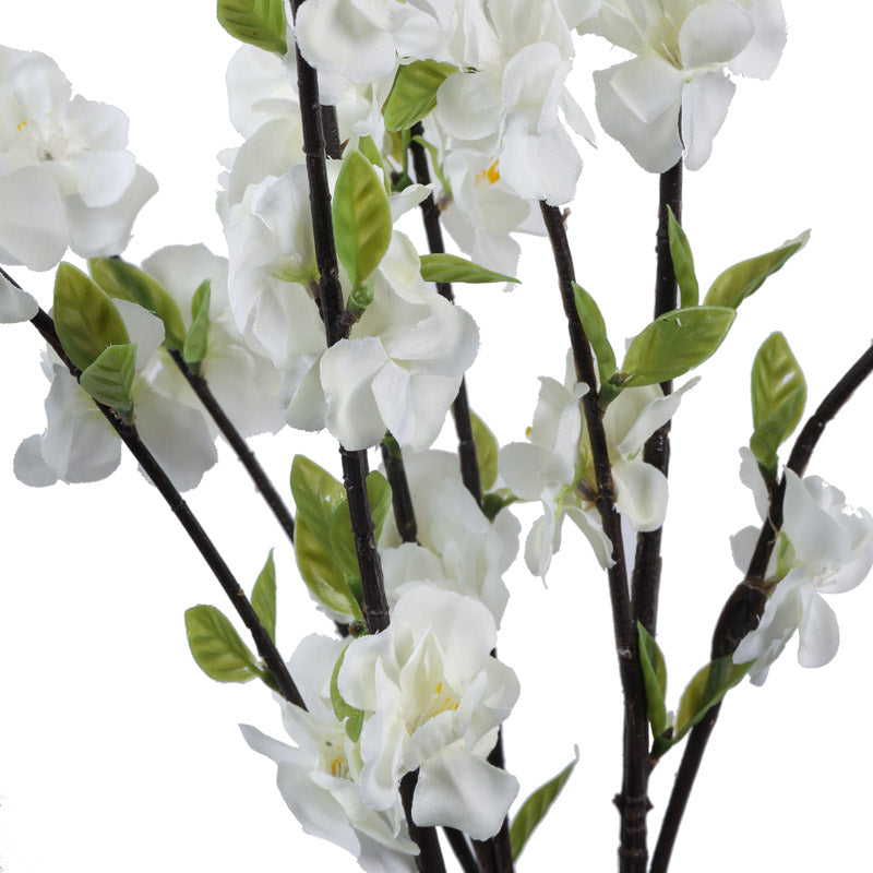 Artificial Realistic Cherry Blossom Flower Stick - White media 7