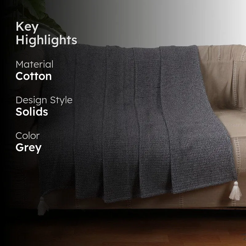 Weave Whisper Knitted Cotton Throw media 2