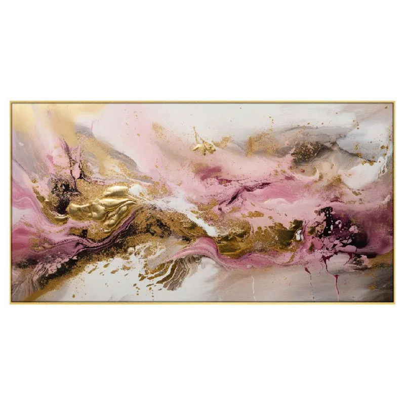 Pink Gold Fusion Canvas Wall Painting media 3