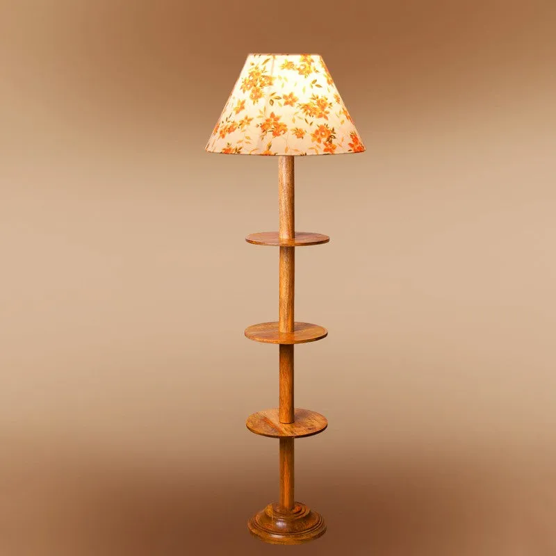 EclipseNova Light Wooden Floor Lamp - Orange & White media 6