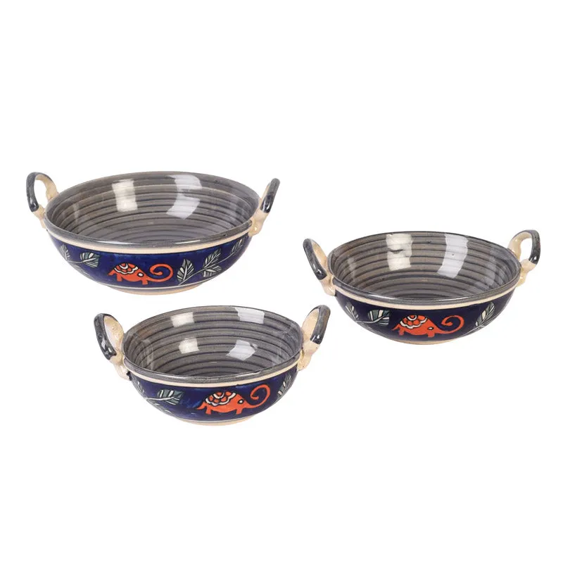 Tusker Grace Ceramic Serving Bowl (300 ML/200 ML/150 ML)- Set of Three media 3