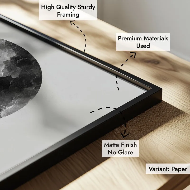 Eclipse of Peace Buddha Wall Painting With Black Frame media 8