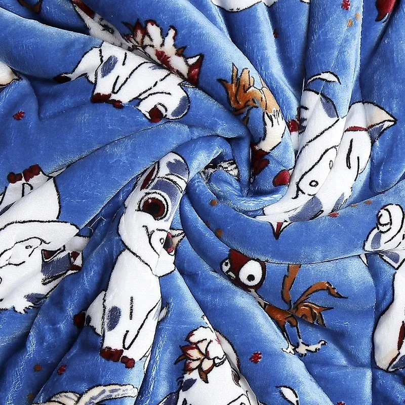 Monte Carlo Whimsical Cow Kids Blanket (Blue) - 1400 GSM media 6