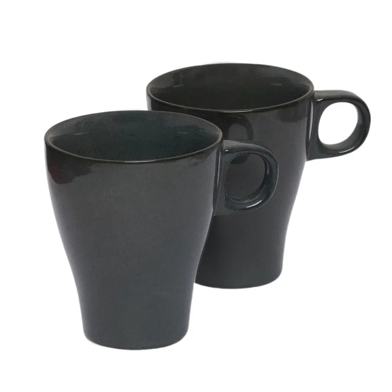 Ceramic Ceramic Coffee Mug (300 mL Each,Blue) - Set Of Two media 3