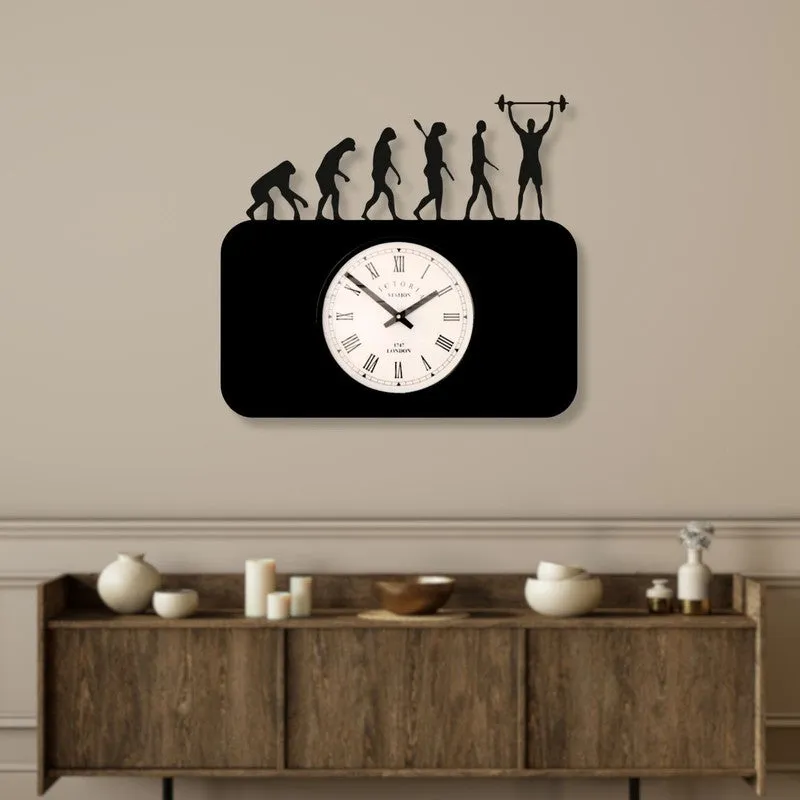 Evolution Steel Analog Wall Clock - Black media 3