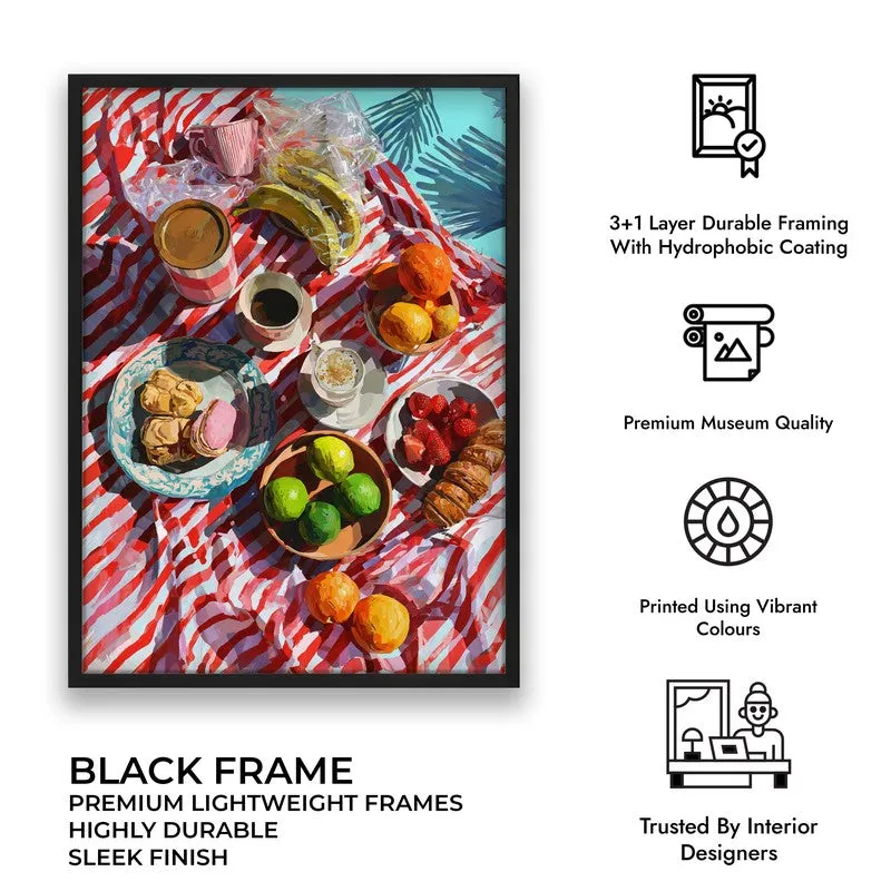 Berry Brunchscape Canvas Wall Painting - Black Frame media 9