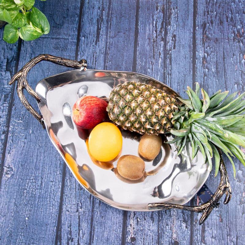 Toliya Aluminum Platter - 20.5x11.8x3.5 inch
