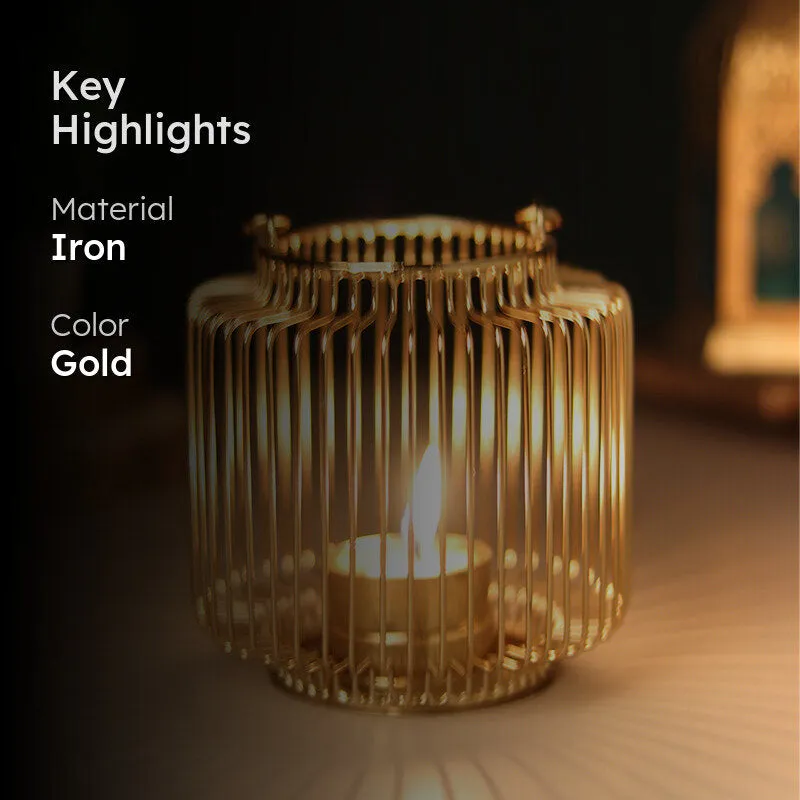 Nebula Tealight Candle Holder - Gold media 2