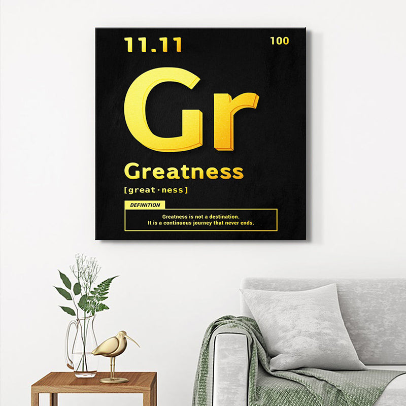 Greatness Typography Wall Painting