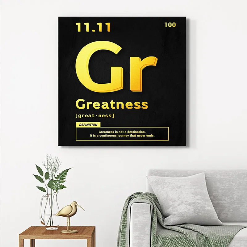 Greatness Typography Wall Painting media 1
