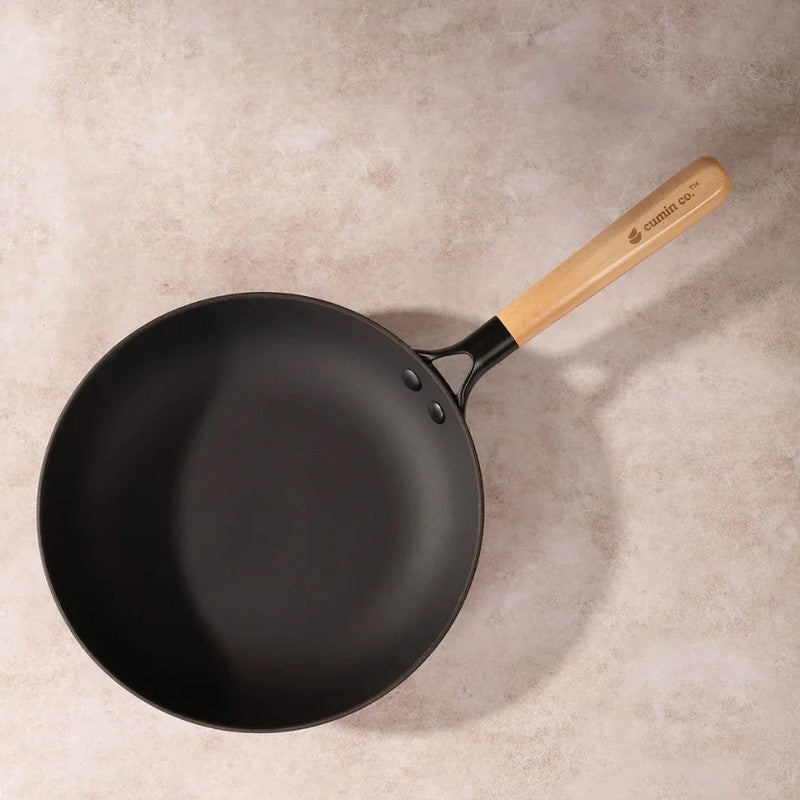 Cumin Co Enamel Cast Iron Frying Pan (Green) - 2500 mL media 5
