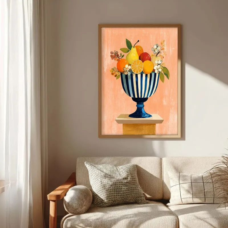 Mediterranean Canvas Wall Painting - Brown Frame media 6