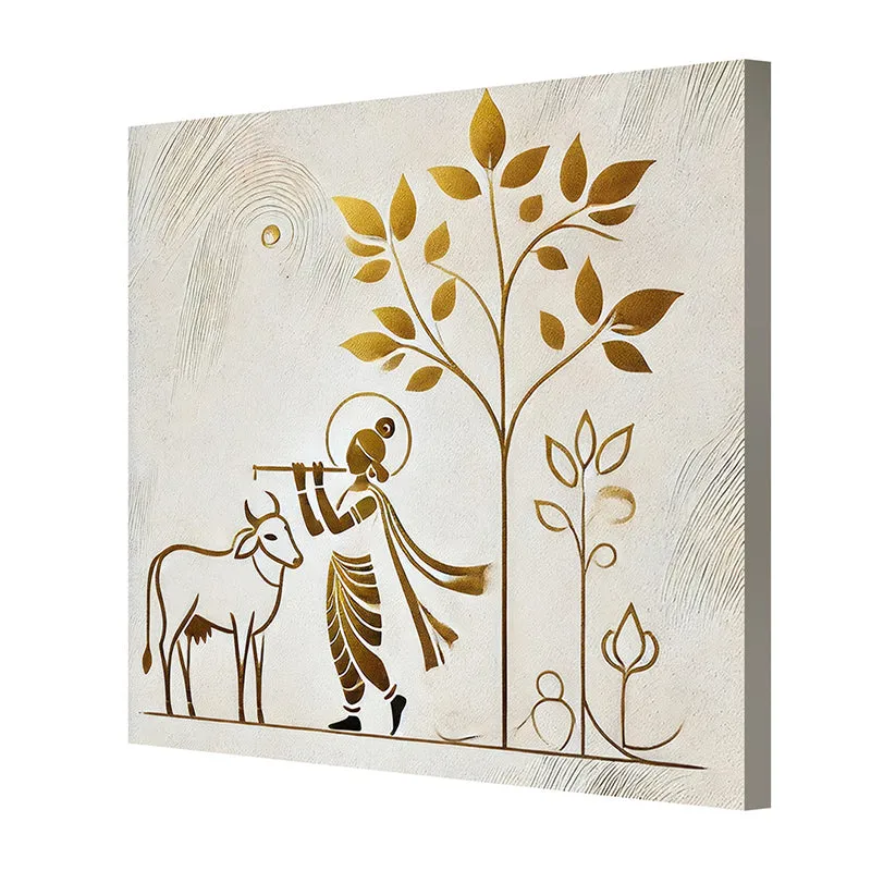 Gopala Krishna Wall Painting media 5