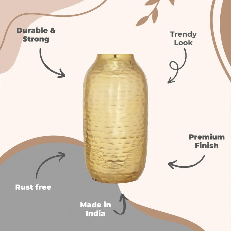 Biblio Bloom Metal Vase -Gold media 11