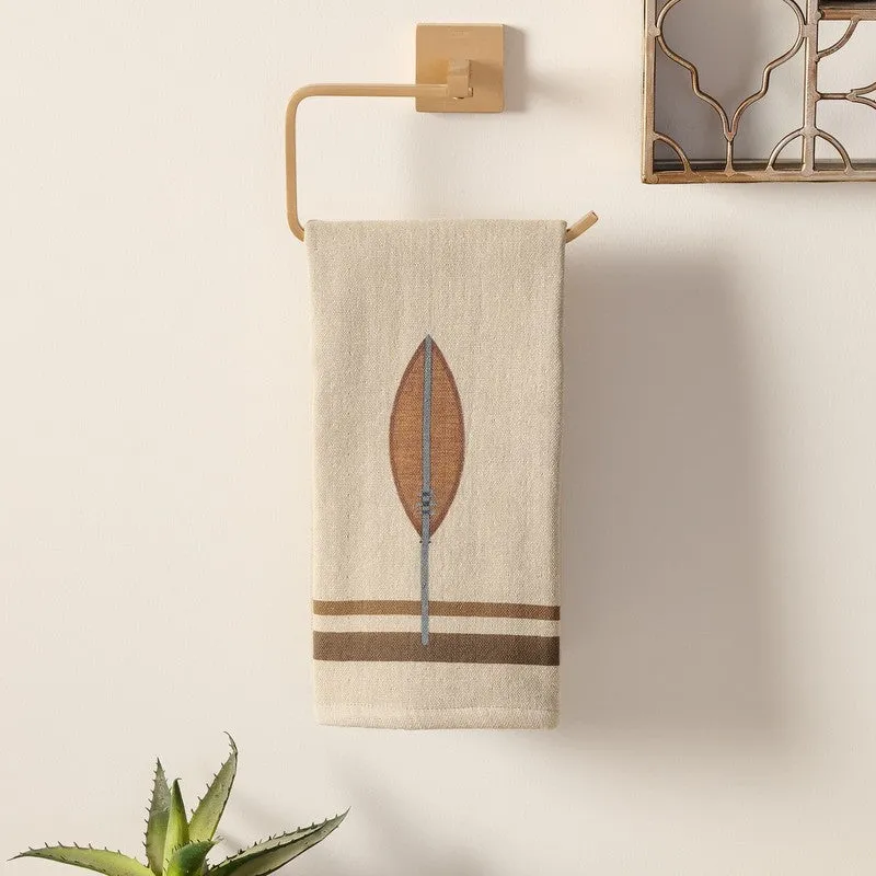 Rustic Petal Cotton Hand Towel (Off White) - Set Of Two media 3