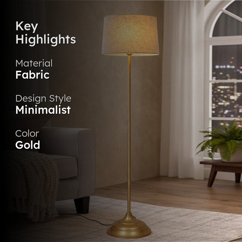 Gabriella Floor Lamp - Gold & White media 2