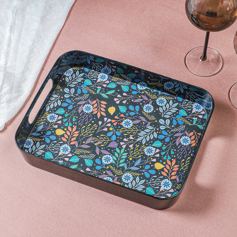 Dalna Floral Serving Tray media 5