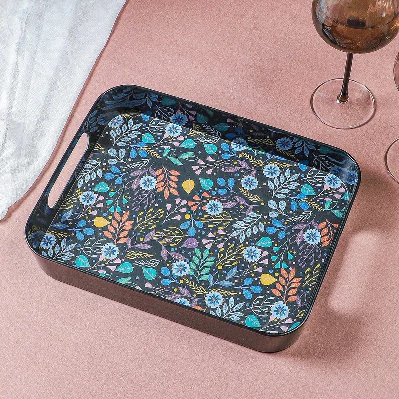Dalna Floral Serving Tray media 5