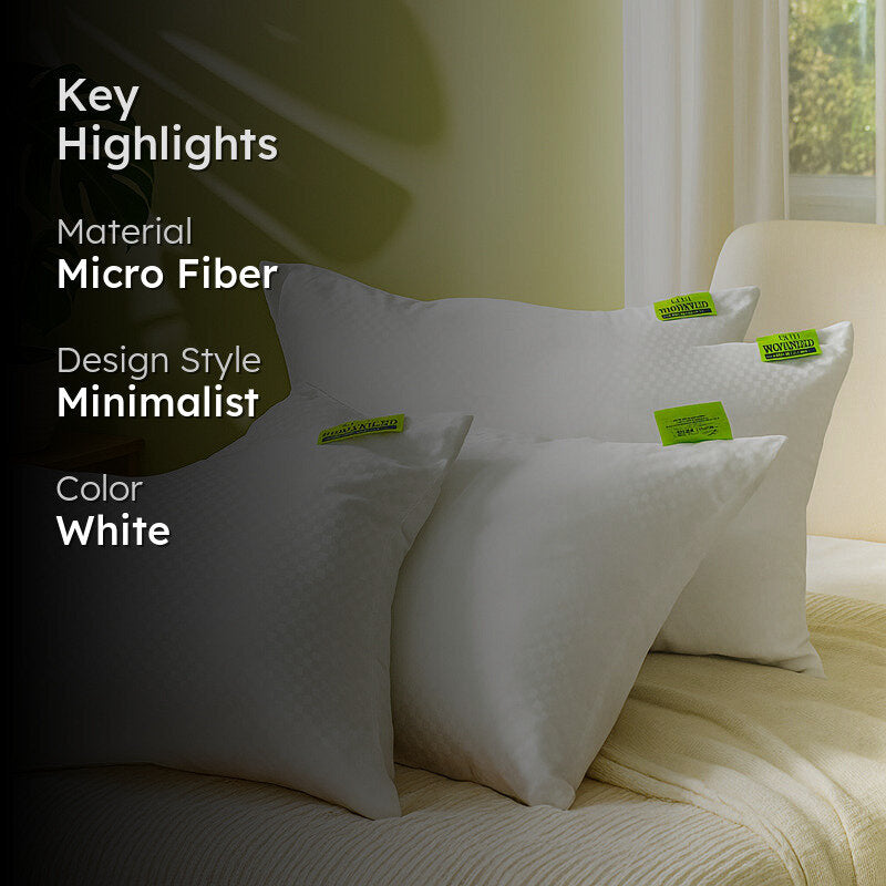 Rimbus Mist Microfiber Pillow Filler - Set Of Four media 2