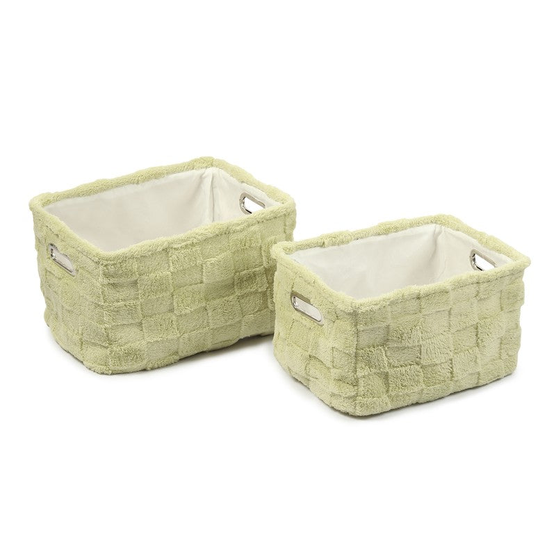 UrbanNest Fabric Storage Basket (Green) - Set of Two media 4