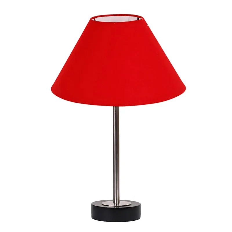 Cotin II Rodin Wooden Table Lamp - Red,Silver,Black media 4