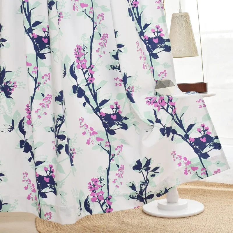 Tranquebar Home Garden Melody Cotton Curtains(Pink) - Set Of Two media 1