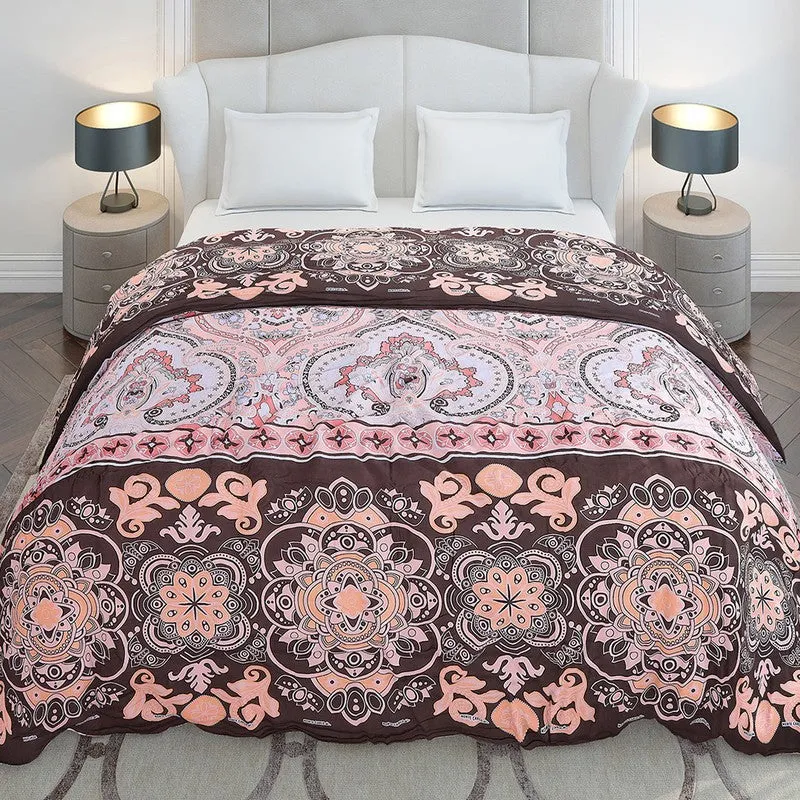 Monte Carlo Pixelweave Ethnic Print Polyester Duvet Covers (Maroon) - 210 GSM media 3