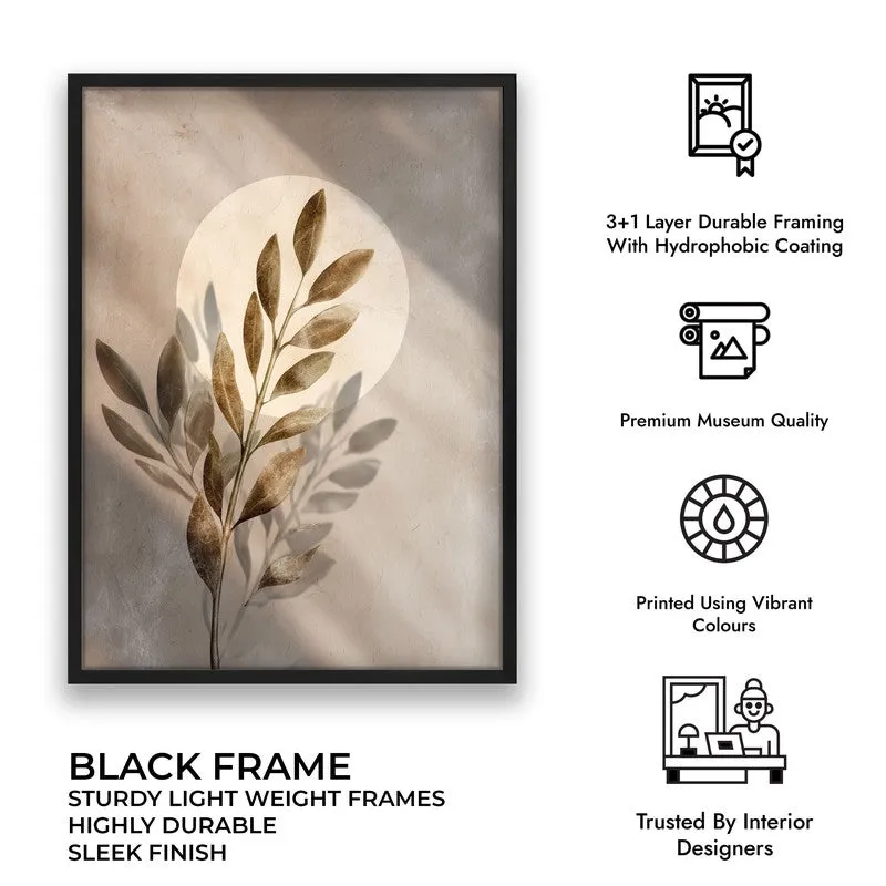 Nature Inspired Botanical Archival Paper Wall Painting With Black Frame media 7