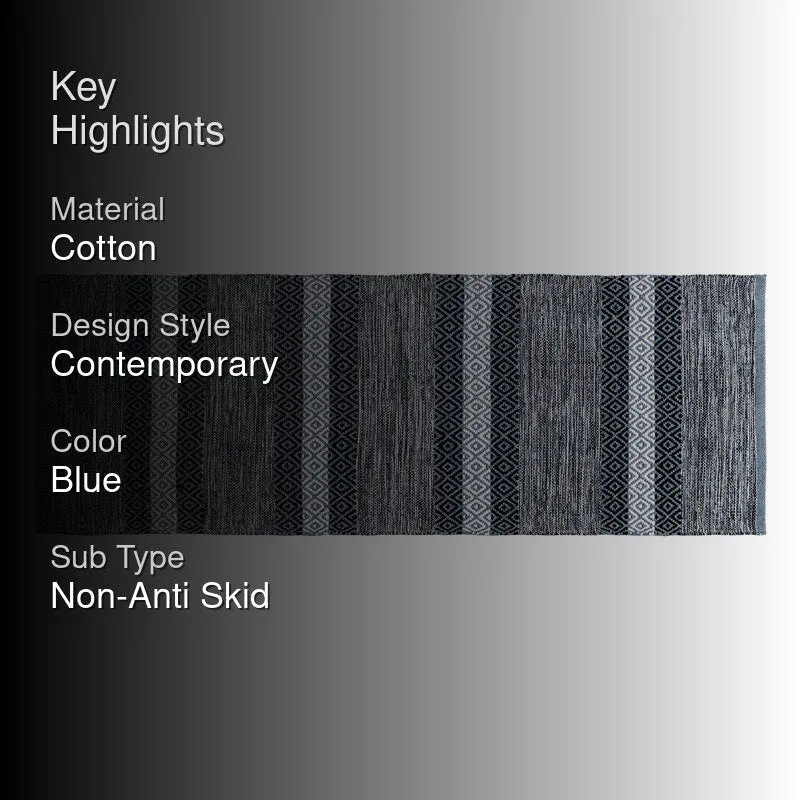 Runelle Cotton Runner Rug - Grey media 2