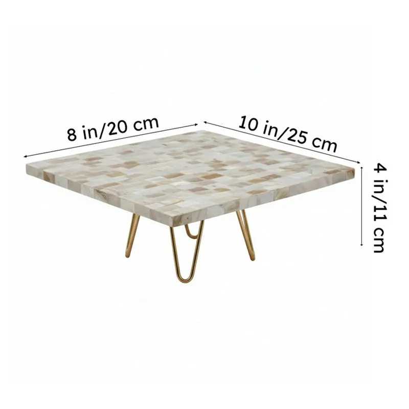 Letvo Marble Cake Stand With Metal Base media 7