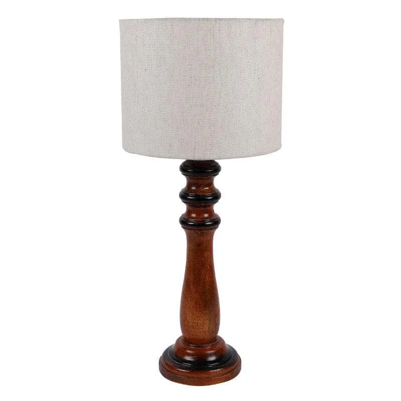 Urbane Rene Fabric Table Lamp - White,Brown media 4
