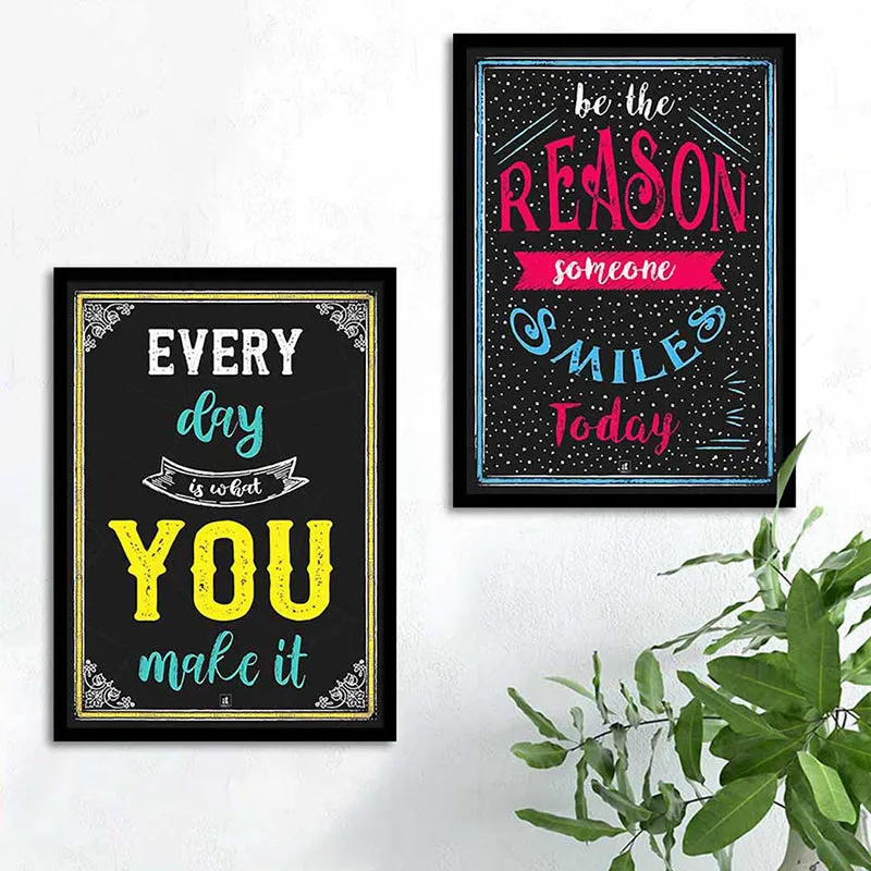 Reason & Smile Wall Art - Set Of Two media 1