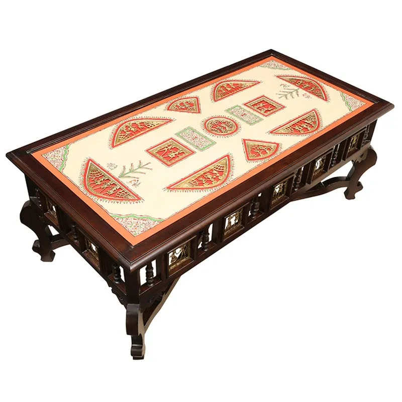 Vanam Teak Wood Center Table media 5