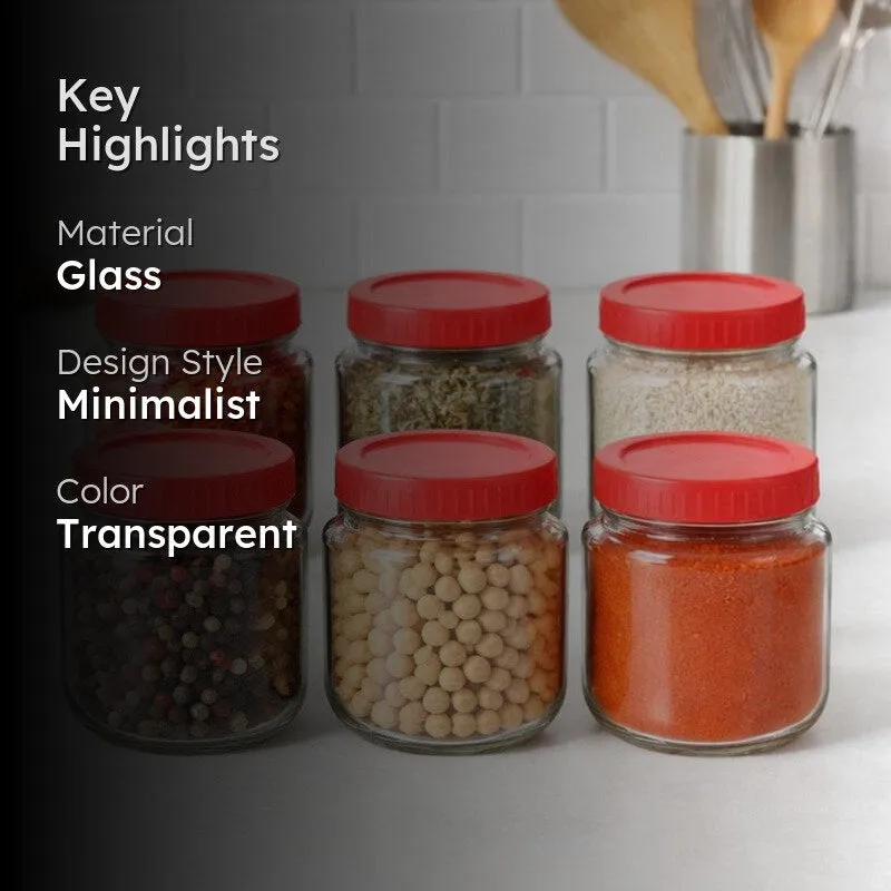 PantryGlow Glass Jar (500 mL Each) - Set Of Six media 2