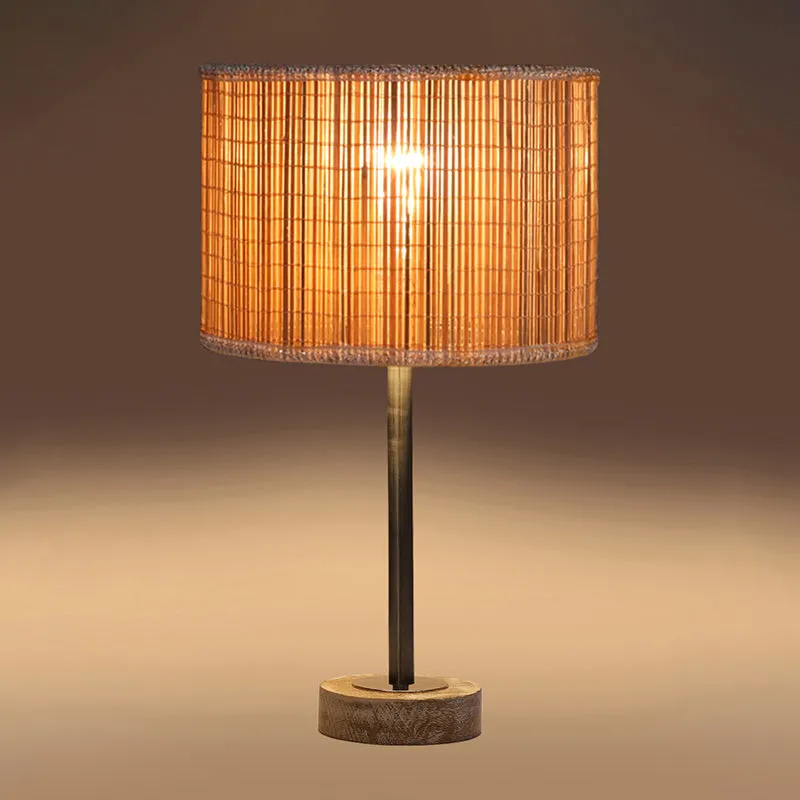 Bambou Rodin Wooden Table Lamp - Beige,Silver,White media 6