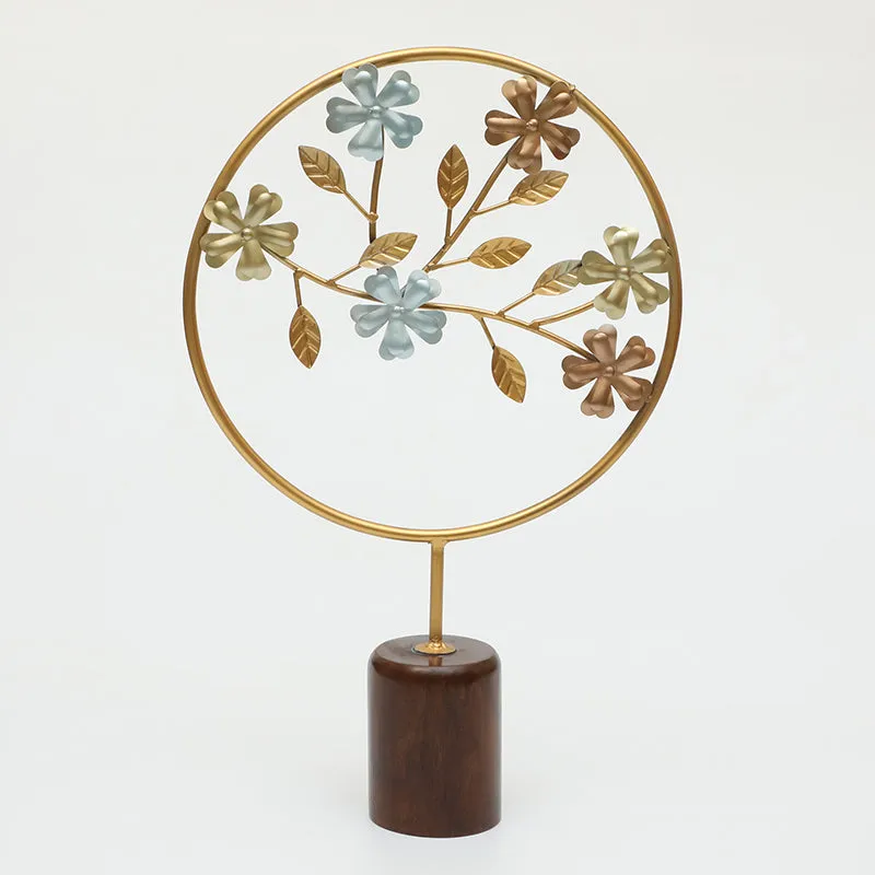 Sculpted Serenity Metal & Wood Showpiece media 3