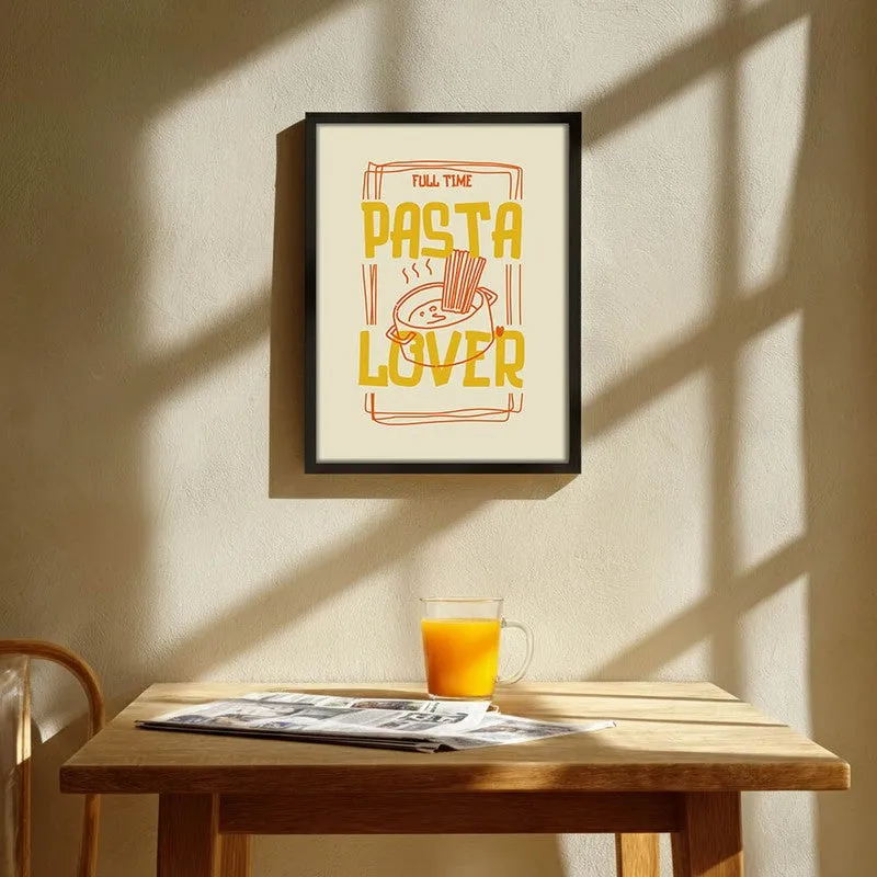 PastaLover Archival Canvas Wall Art - Black,Brown media 1