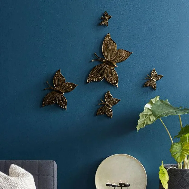 Ailes De Papillon Aluminium Wall Art - Set Of Five media 1