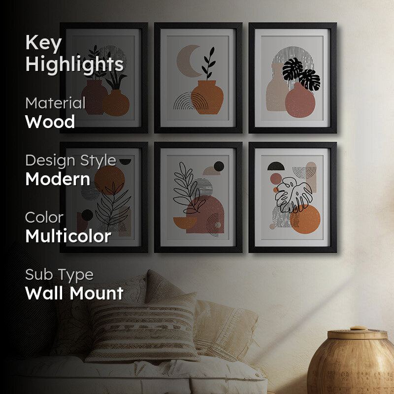 Modern Form II Wall Art With Frame - Set Of Six media 2
