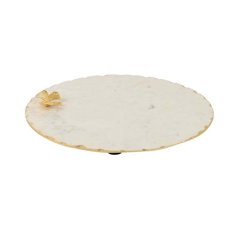 Scotia Mariposa Marble Platter - White media 3
