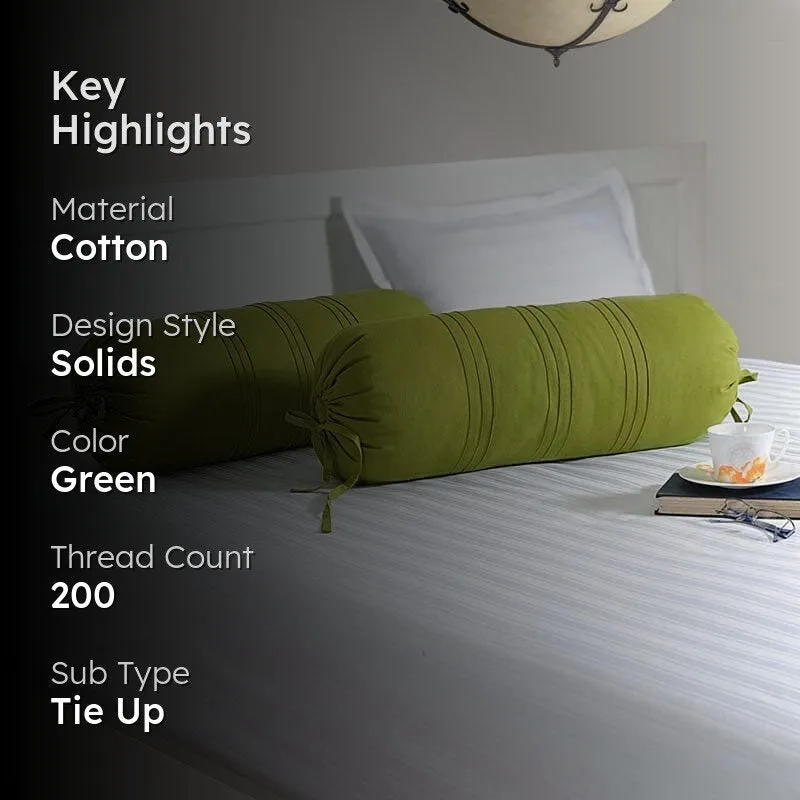 Swayam Green Comfort Bolster Cover - Set Of Two media 2