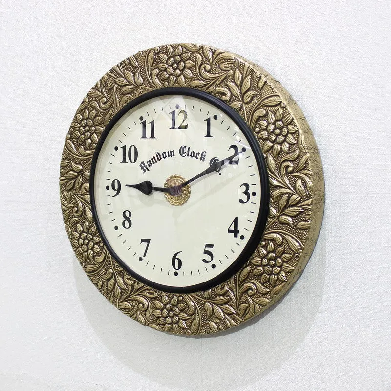 Elvora Brass Analog Wall Clock media 7