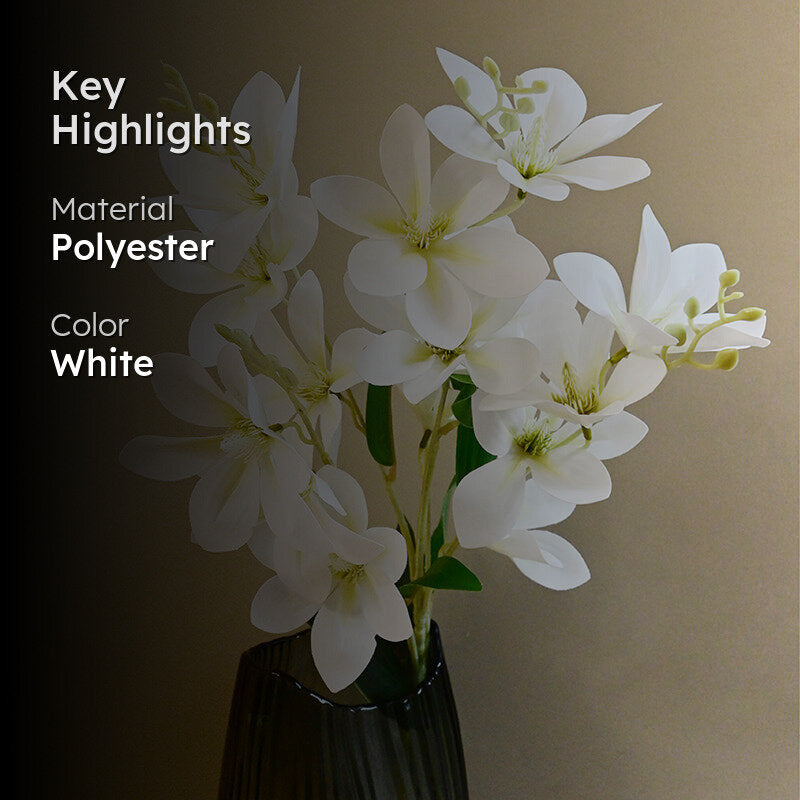 Violaire Artificial Flower Stick - White media 2