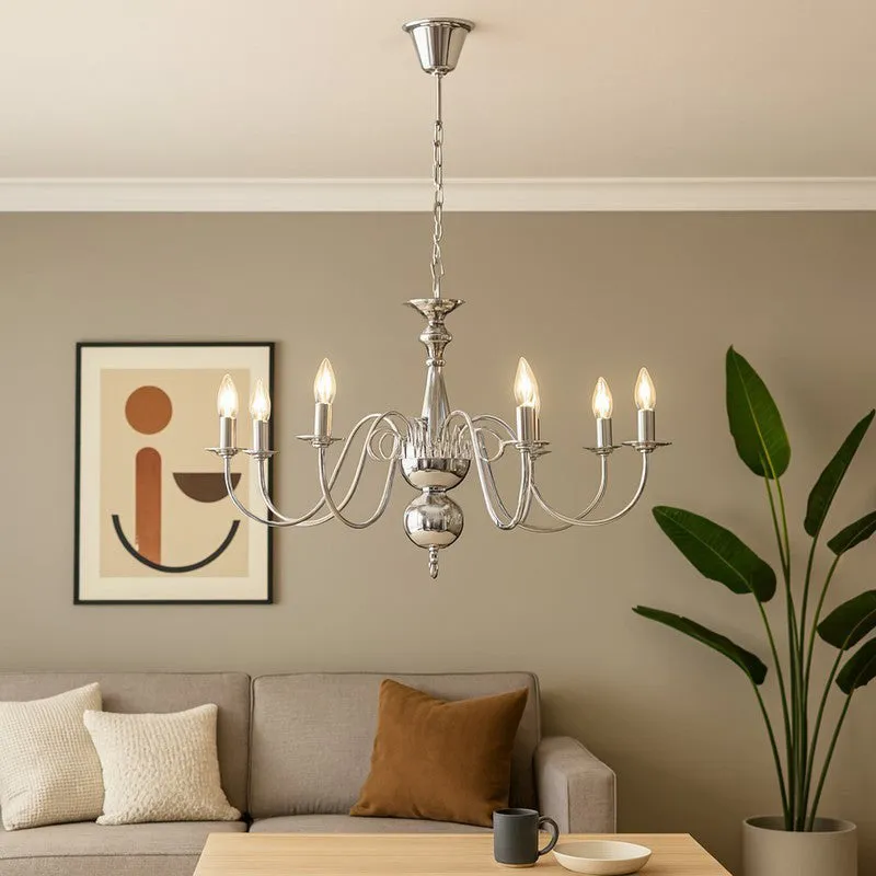 Silvora Metal Chandelier media 1