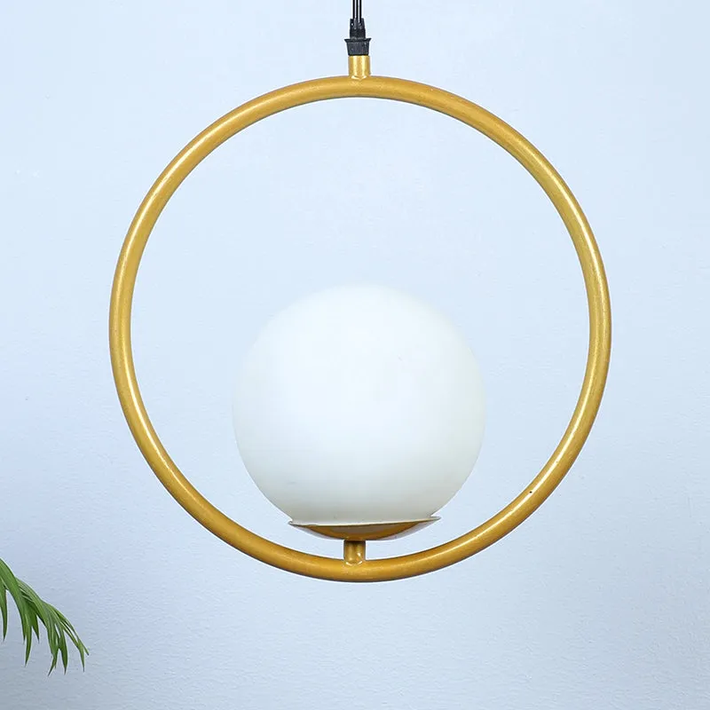 Pearl Loop Moon Iron Ceiling Lamp media 3